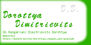 dorottya dimitrievits business card